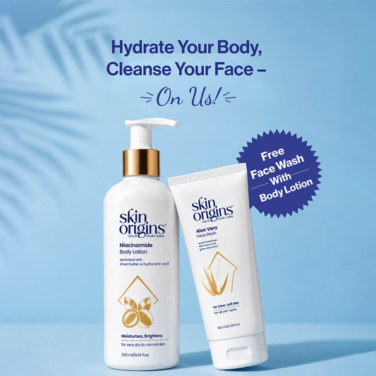 FREE Aloe Vera & Green Tea Face Wash with Every Niacinamide Body Lotion