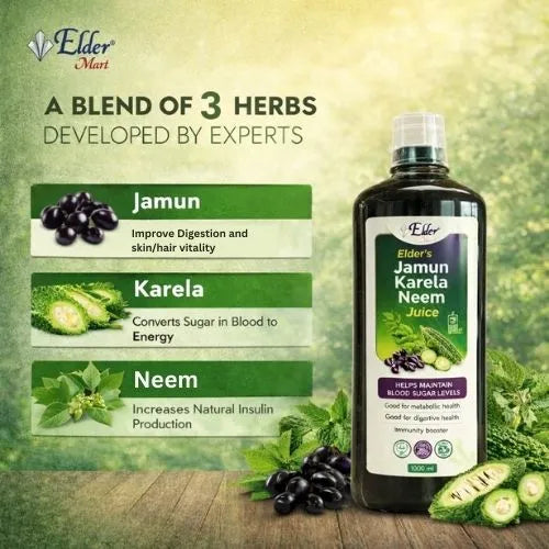 Jamun Karela Neem Juice for Sugar Balance – Elder’s Ayurvedic Formula