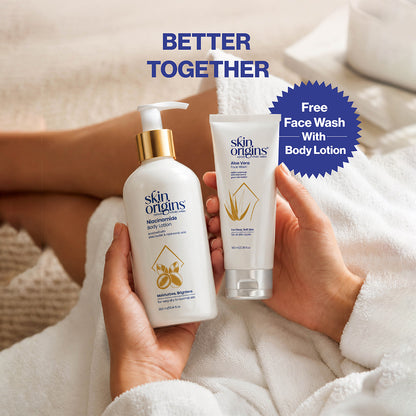 FREE Aloe Vera & Green Tea Face Wash with Every Niacinamide Body Lotion