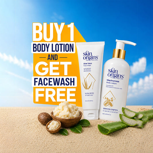 FREE Aloe Vera & Green Tea Face Wash with Every Niacinamide Body Lotion