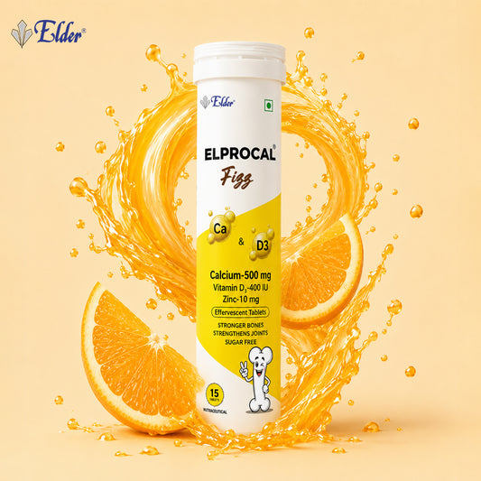 ELPROCAL FIZZ Calcium + Vitamin D3 + Zinc Effervescent Tablets | 30 Tablets | Pack of 2