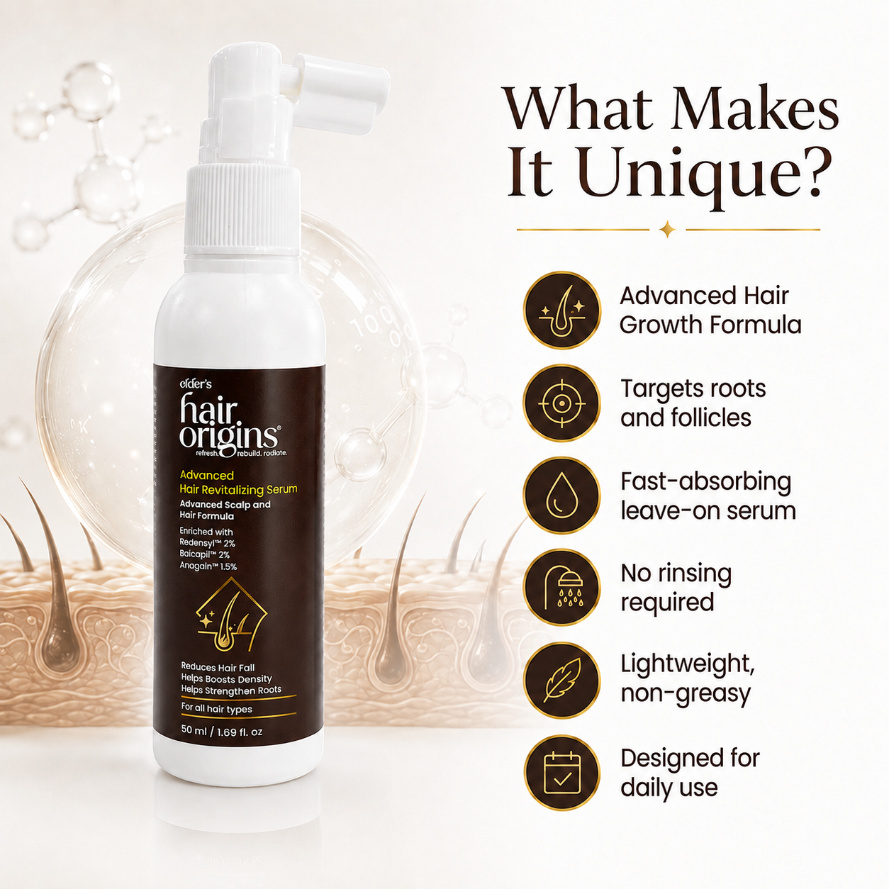 Elder’s Hair Origins Advanced Hair Revitalizing Serum – 50 ml