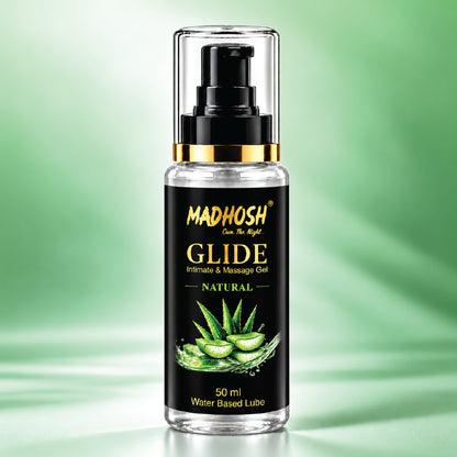 MADHOSH GLIDE Natural Water-Based Intimate & Massage Gel with Aloe Vera – 50 ml