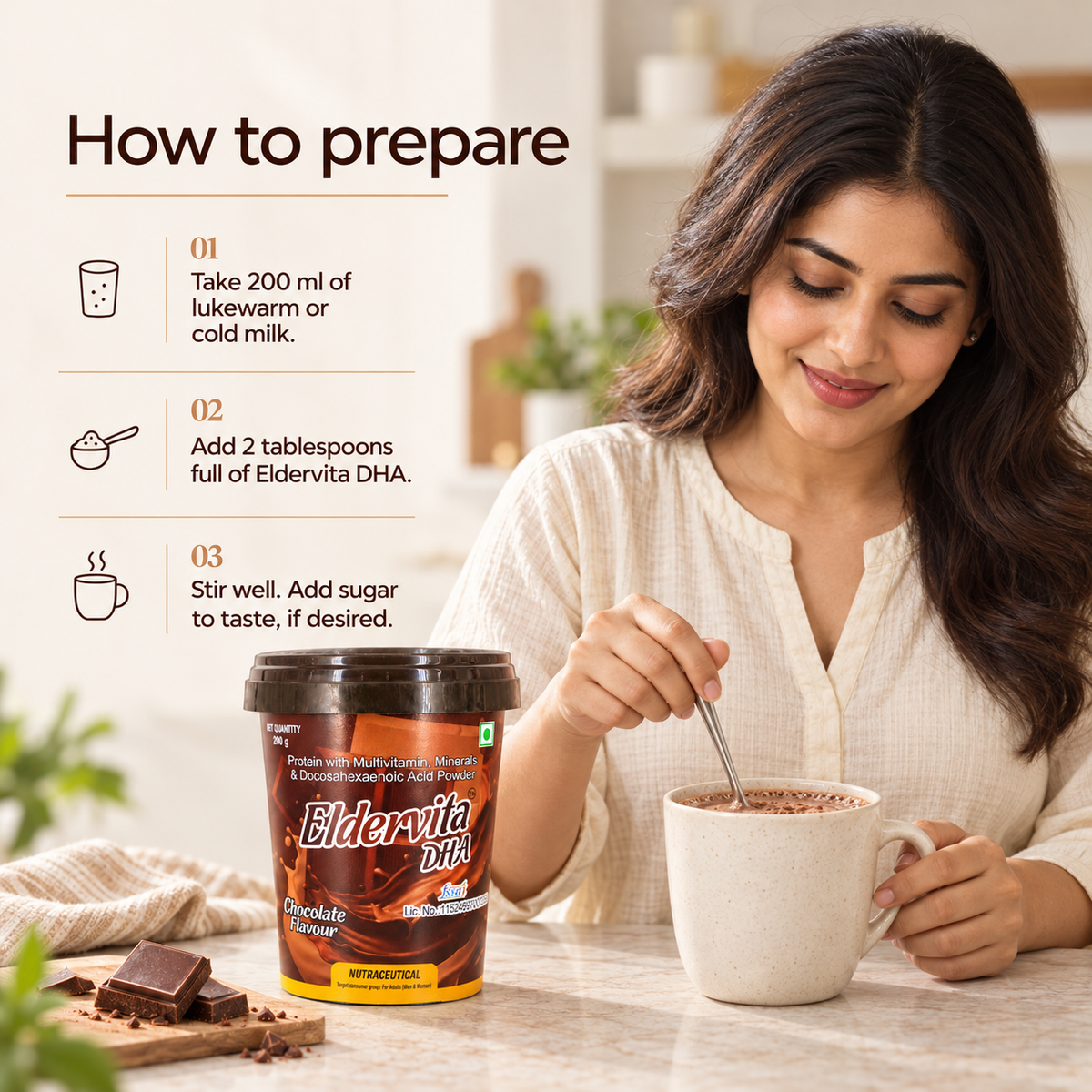 ElderVita DHA Adult Nutrition Powder – Buy 1 Get 1 FREE | Pack of 2