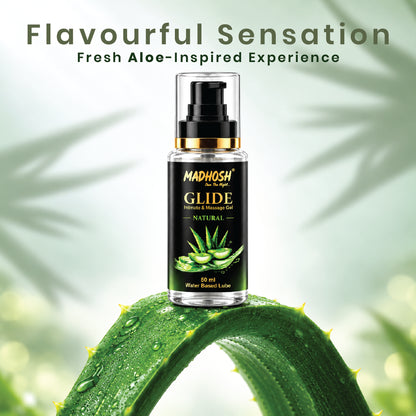 MADHOSH GLIDE Natural Water-Based Intimate & Massage Gel with Aloe Vera – 50 ml
