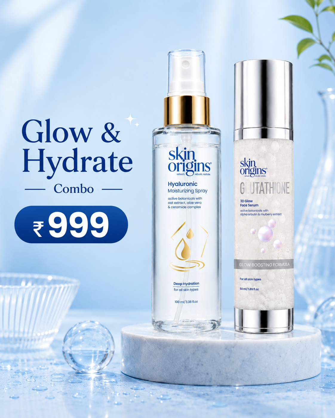 Glow and Hydrate Combo – Daily Glow & Deep Hydration Skincare Duo