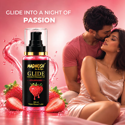 MADHOSH GLIDE Strawberry Water-Based Intimate & Massage Gel – 50 ml