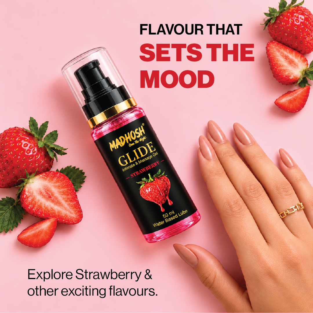 MADHOSH GLIDE Strawberry Water-Based Intimate & Massage Gel – 50 ml