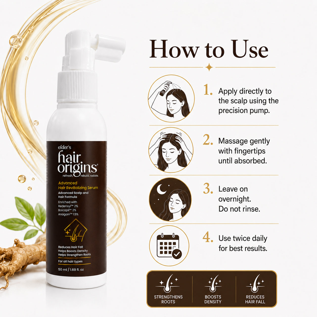 Elder’s Hair Origins Advanced Hair Revitalizing Serum – 50 ml