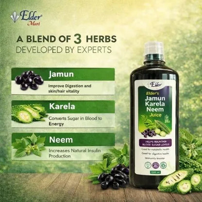 Jamun Karela Neem Juice for Sugar Balance – Elder’s Ayurvedic Formula