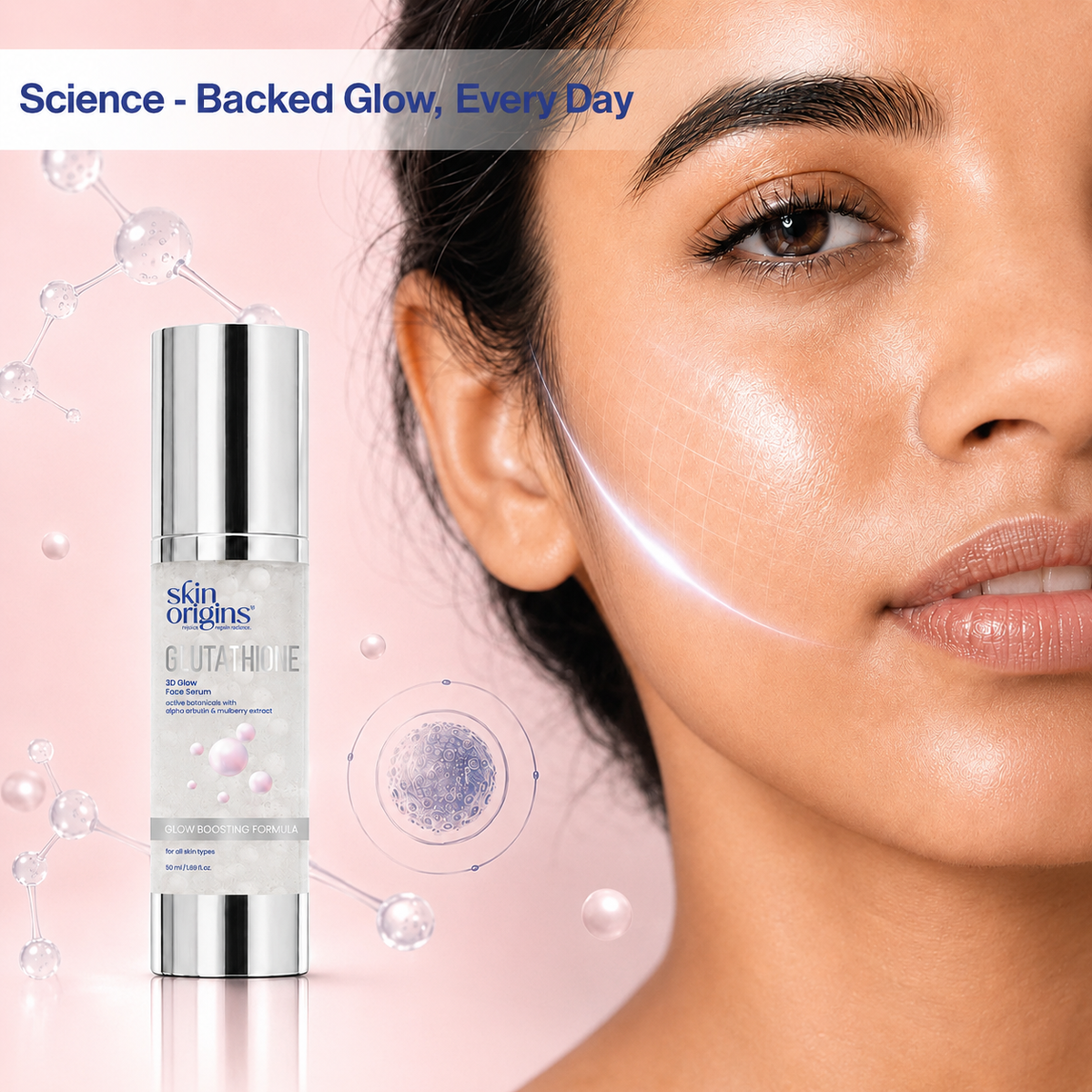 Glutathione 3D Glow Face Serum – Skin Brightening Serum – Elder-Mart
