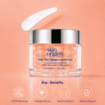 Skin Origins PDRN capsule cream benefits for hydration, firmness and skin barrier support